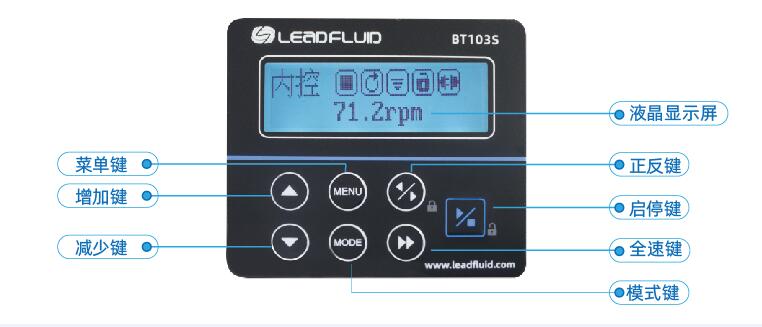 BT103S調(diào)速型蠕動(dòng)泵界面